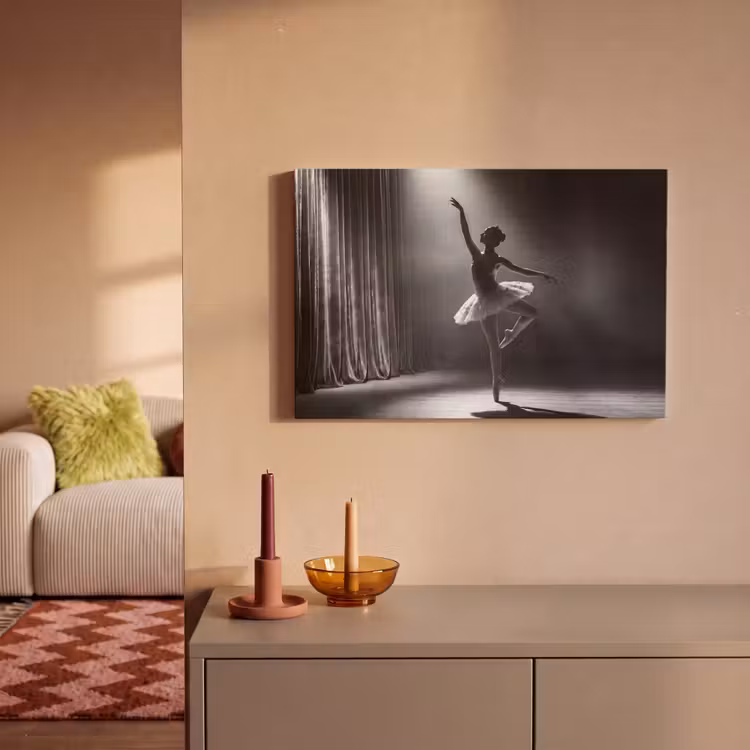 Danser - Podium - Zwart-wit - Kunst - Klassiek canvas 2cm klein -sfeer1