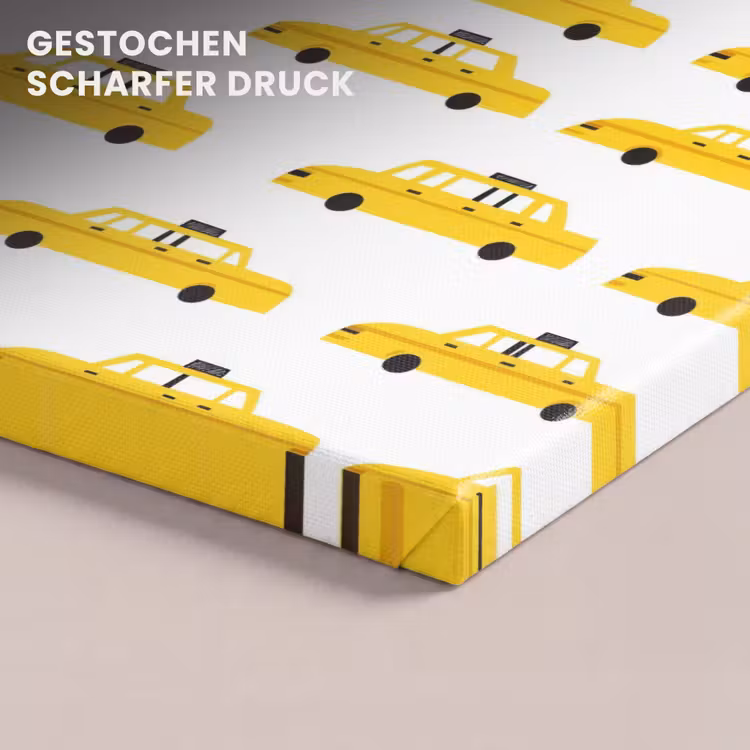 Taxi - Iconisch - Geel canvas 2cm klein 34 -closeup_print_DE