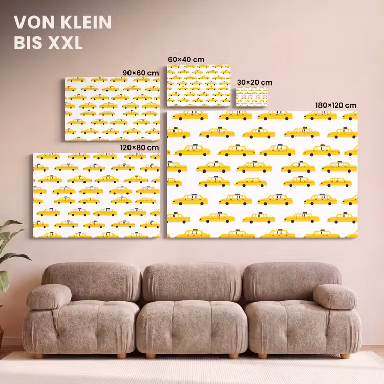 Taxi - Iconisch - Geel canvas 2cm klein 34 -Xsfeer8_DE