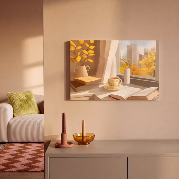 Thee - Boek - Thee - Herfst canvas 2cm klein -sfeer1