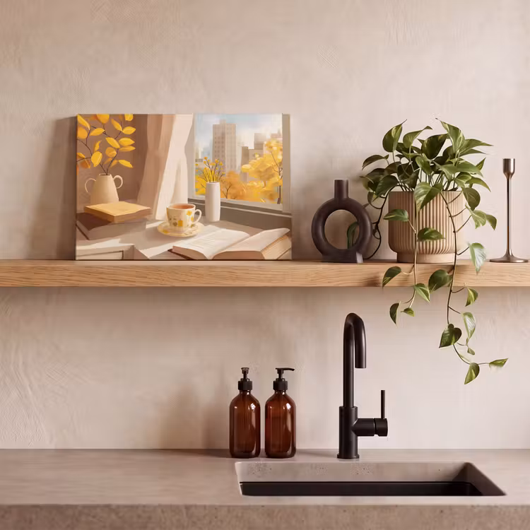Thee - Boek - Thee - Herfst canvas 2cm klein -sfeer3
