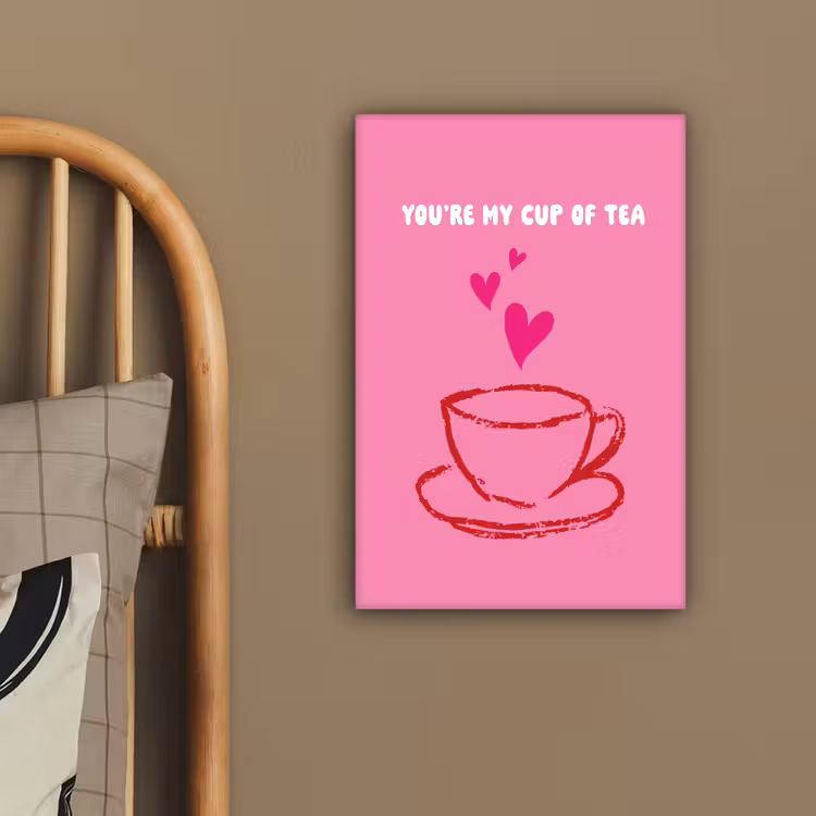 Thee - Roze - Valentijn - Tekst canvas 2cm klein -atmosphere_sfeer3_global