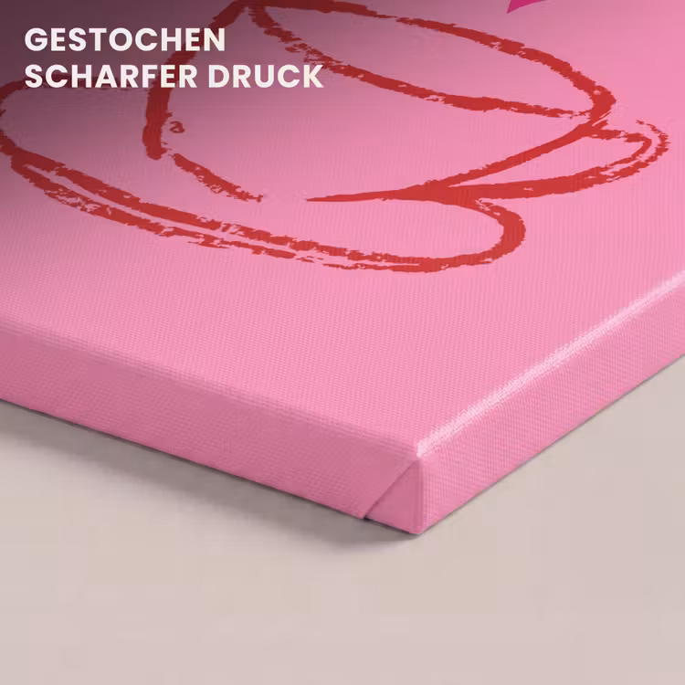 Thee - Roze - Valentijn - Tekst canvas 2cm klein -closeup_print_DE