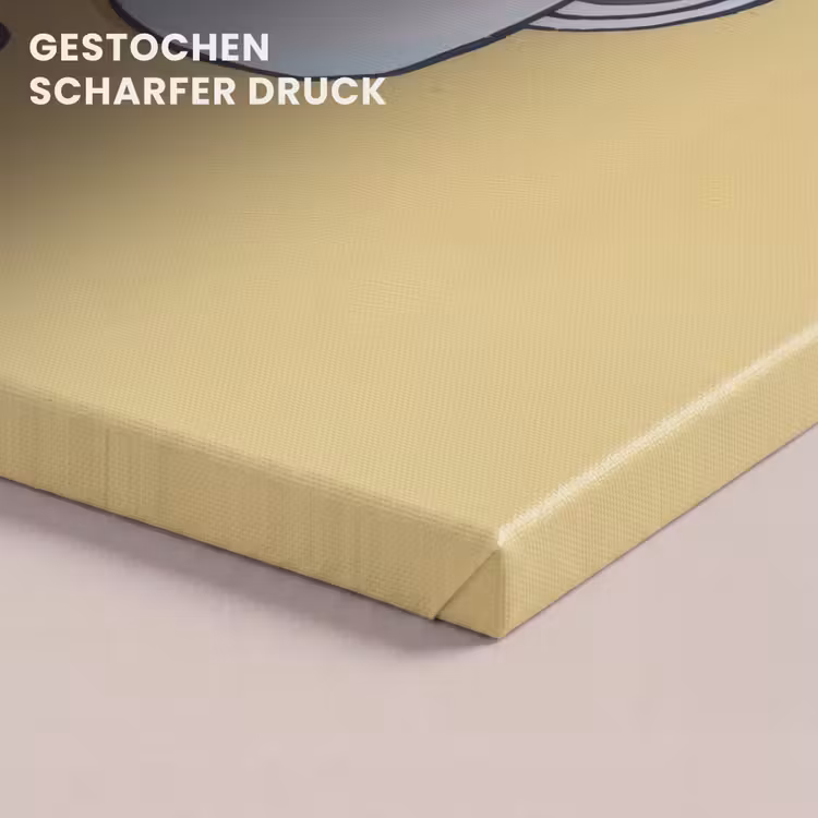 Theepot - Kopje - Beige - Illustratie canvas 2cm klein -uniquesellingpoint_afwerking-onlywow_DE