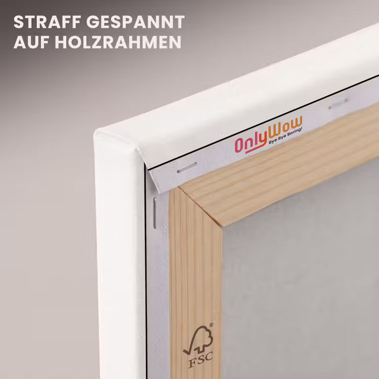Theekop - Bladeren - Blauw canvas 2cm klein -uniquesellingpoint_afwerking-onlywow_DE
