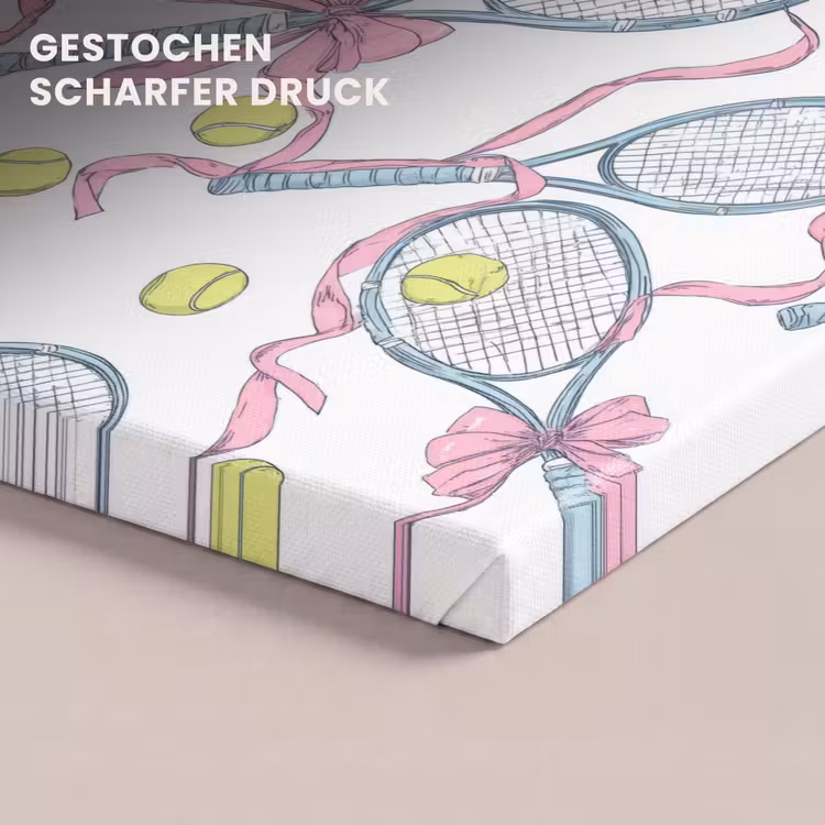 Tennis - Strikken - Kleurrijk canvas 2cm klein 34 -closeup_print_DE