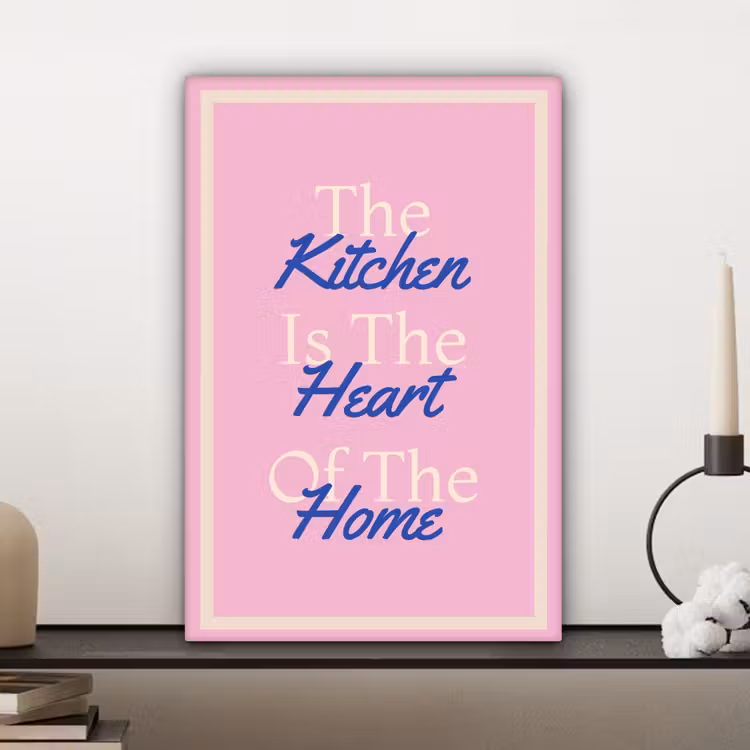 Tekst - Blauw - Keuken - Kader canvas 2cm klein -atmosphere_sfeer3_global