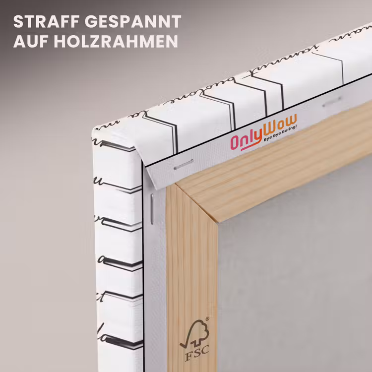 Tekst - Handschrift - Klassiek - ZwartWit canvas 2cm klein -uniquesellingpoint_afwerking-onlywow_DE