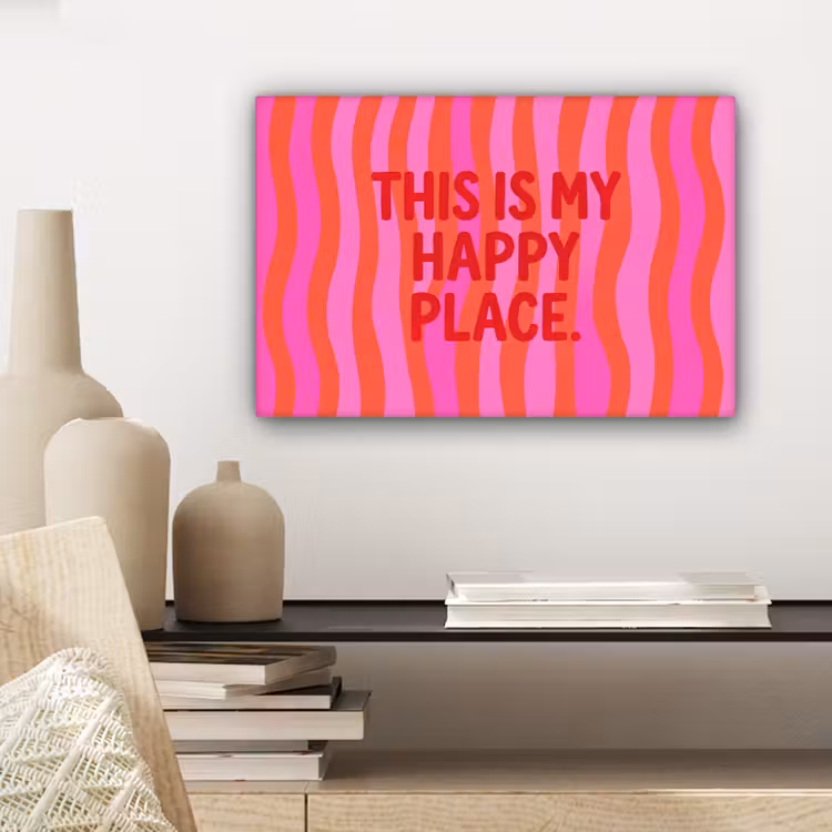 Tekst - Modern - Kleurrijk canvas 2cm klein -sfeer6