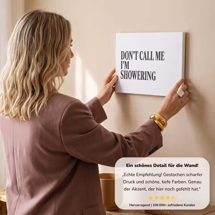 Tekst - Modern - Zwart - Wit canvas 2cm klein -sfeer3