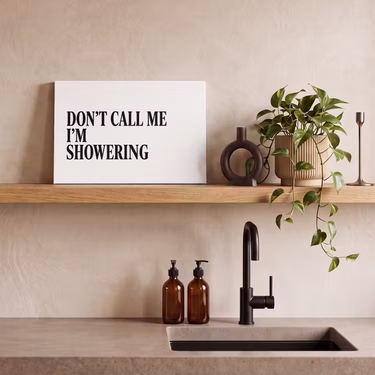 Tekst - Modern - Zwart - Wit canvas 2cm klein -sfeer6