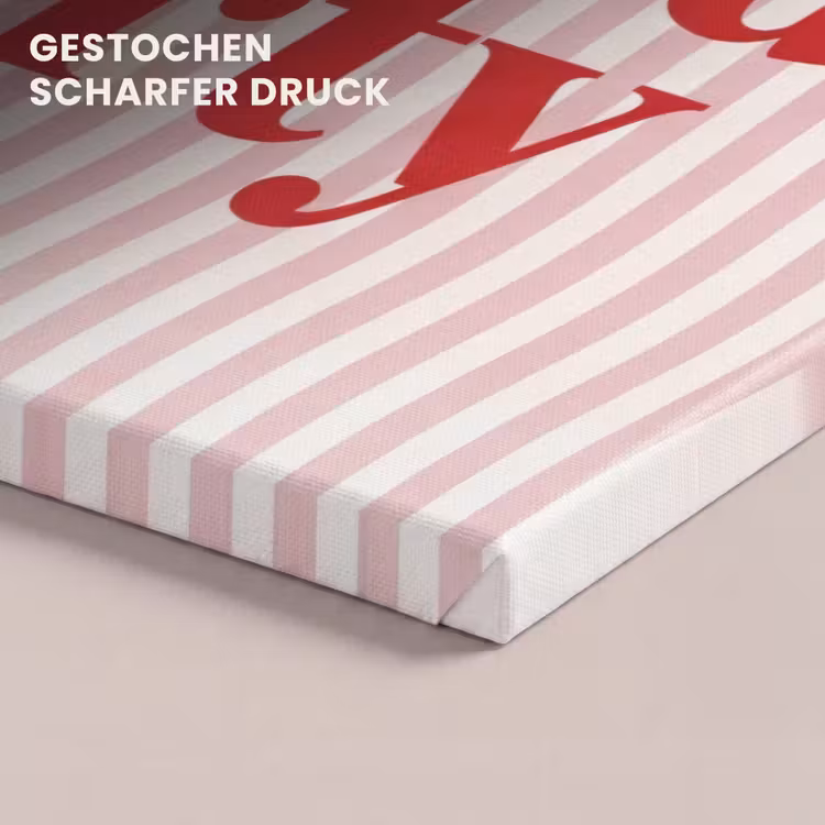 Tekst - Modern - Strepen canvas 2cm klein -closeup_print_DE