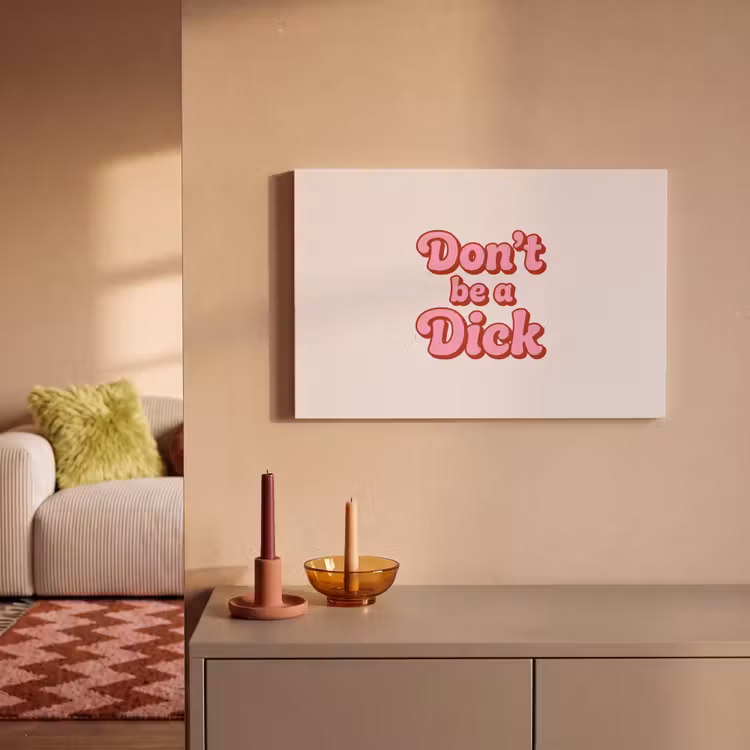 Tekst - Boodschap - Roze canvas 2cm klein -sfeer1