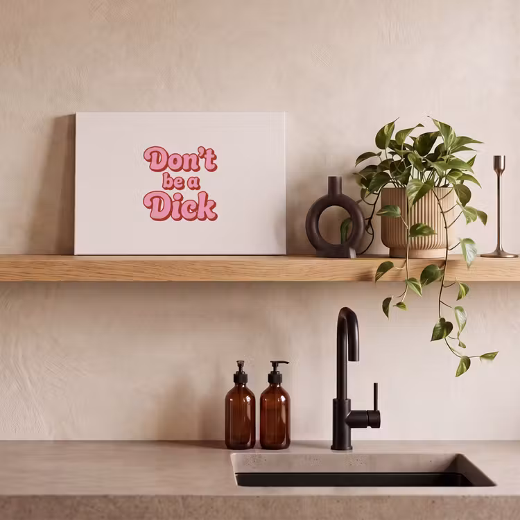 Tekst - Boodschap - Roze canvas 2cm klein -sfeer3