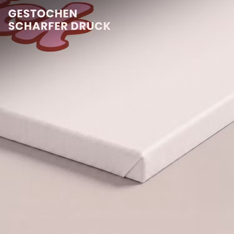 Tekst - Boodschap - Roze canvas 2cm klein -closeup_print_DE