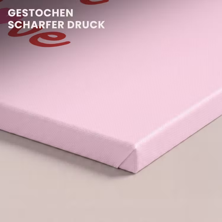 Tekst - Roze - Love - Hart canvas 2cm klein -closeup_print_DE