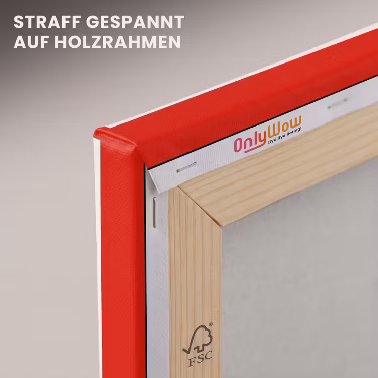 Tekst - Rood - Hartjes canvas 2cm klein -uniquesellingpoint_afwerking-onlywow_DE