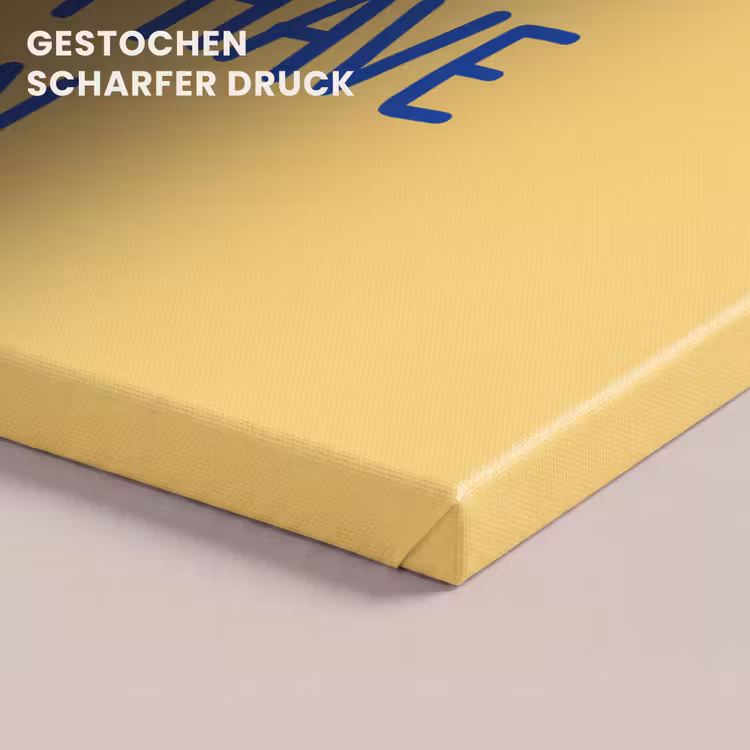Tekst - Zon - Zomer - Modern - Geel canvas 2cm klein -closeup_print_DE