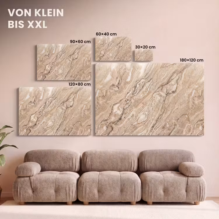 Textuur - Aders - Abstract - Modern - Beige canvas 2cm klein -Xsfeer8_DE