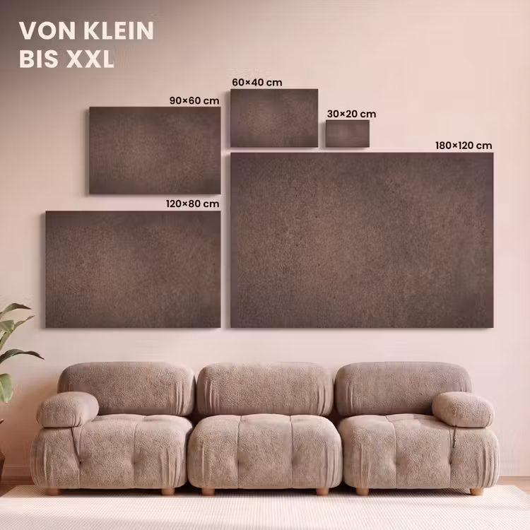 Textuur - Beton - Abstract - Donker - Bruin canvas 2cm klein -Xsfeer8_DE