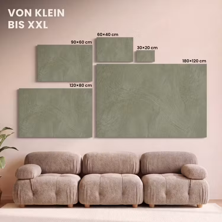 Textuur - Betonlook - Achtergrond - Modern - Groen canvas 2cm klein -Xsfeer8_DE
