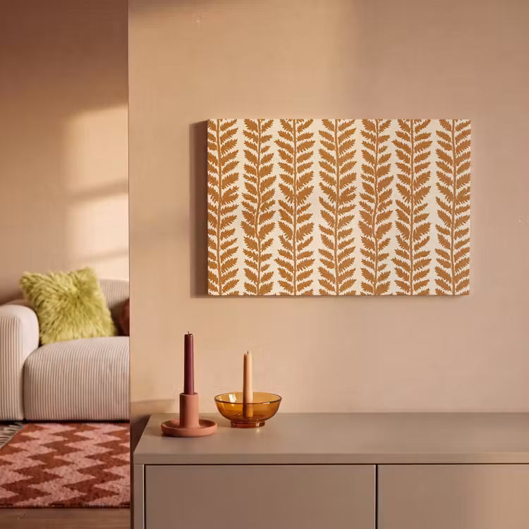 Textuur - Bladeren - Oker canvas 2cm klein 34 -sfeer1