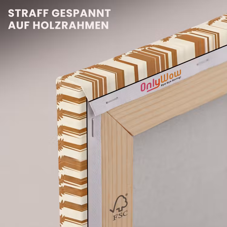 Textuur - Bladeren - Oker canvas 2cm klein 34 -uniquesellingpoint_afwerking-onlywow_DE