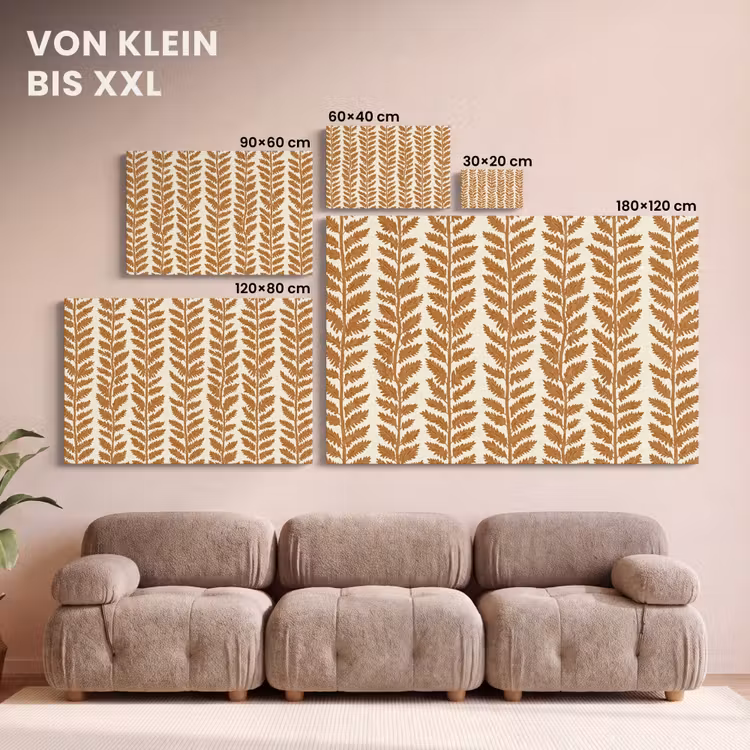 Textuur - Bladeren - Oker canvas 2cm klein 34 -Xsfeer8_DE