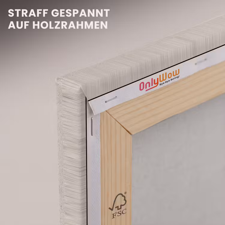 Textuur - Effen - Abstract - Beige canvas 2cm klein -uniquesellingpoint_afwerking-onlywow_DE