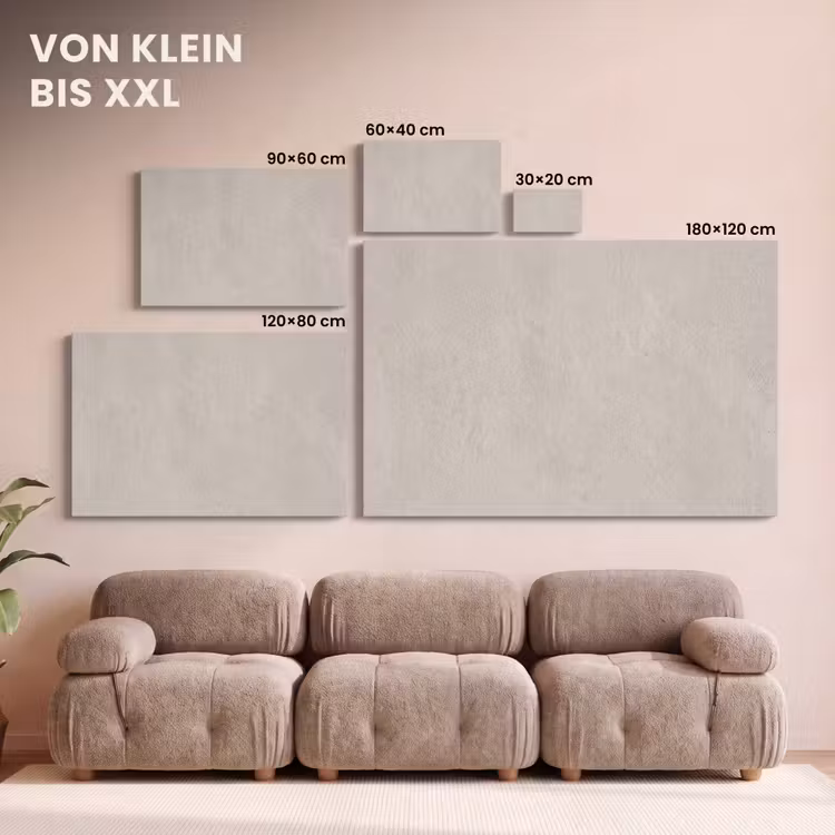 Textuur - Effen - Abstract - Beige canvas 2cm klein -Xsfeer8_DE