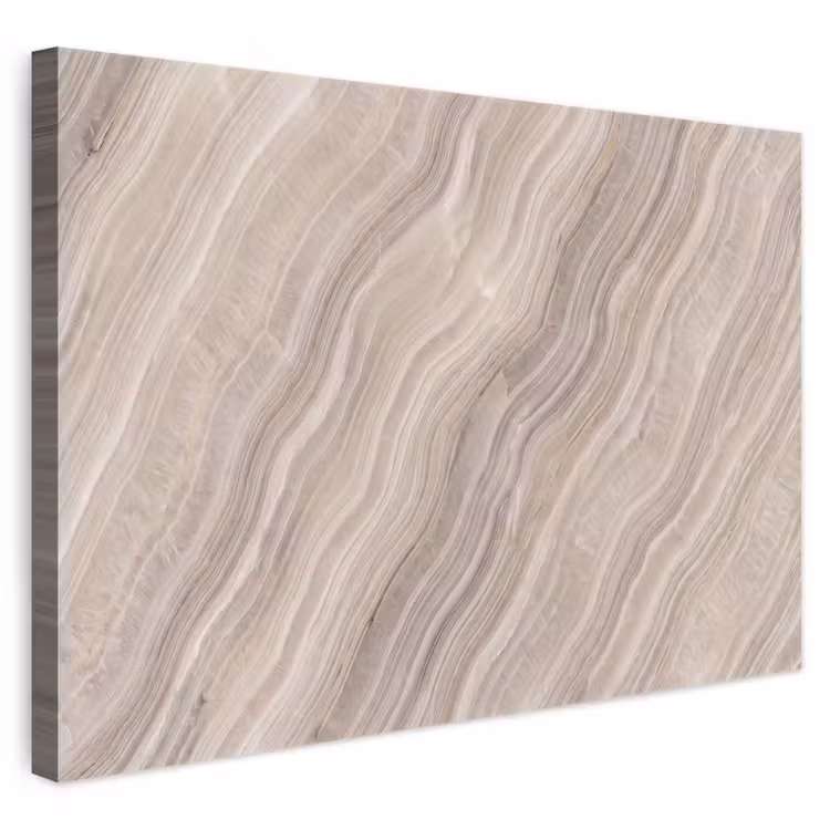 Textuur - Golvend - Abstract - Modern - Beige canvas 2cm klein -3d