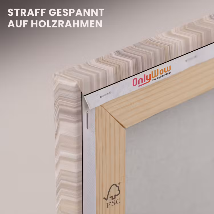 Textuur - Golvend - Abstract - Modern - Beige canvas 2cm klein -uniquesellingpoint_afwerking-onlywow_DE