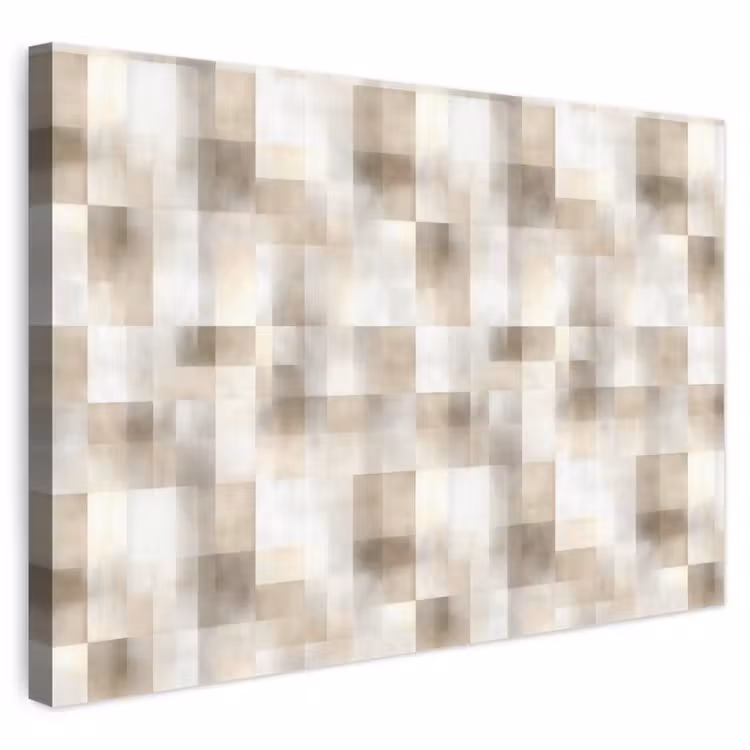 Textuur - Linnen - Beige canvas 2cm klein 34 -3d