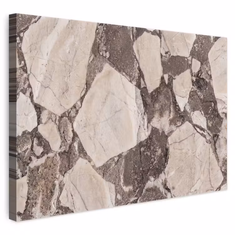 Textuur - Marmer - Abstract - Beige - Bruin canvas 2cm klein -3d