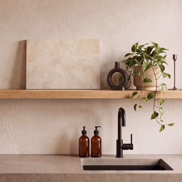 Textuur - Patroon - Abstract - Modern - Beige canvas 2cm klein -sfeer3