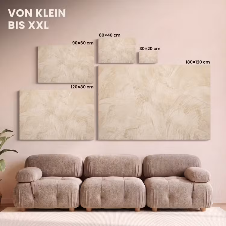 Textuur - Patroon - Abstract - Modern - Beige canvas 2cm klein -Xsfeer8_DE