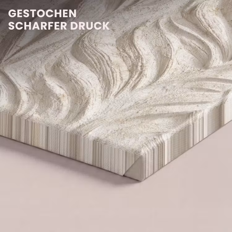 Textuur - Reliëf - Beige canvas 2cm klein 34 -closeup_print_DE
