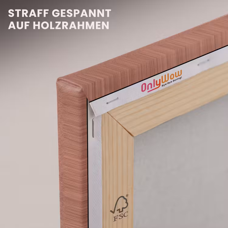 Textuur - Roodbruin - Grof - Modern canvas 2cm klein -uniquesellingpoint_afwerking-onlywow_DE