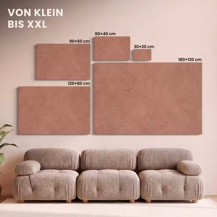Textuur - Roodbruin - Grof - Modern canvas 2cm klein -Xsfeer8_DE