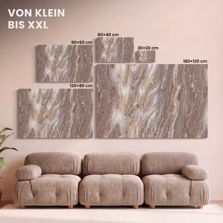 Textuur - Steen - Abstract - Beige canvas 2cm klein -Xsfeer8_DE