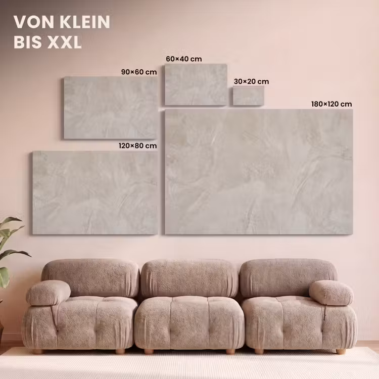 Textuur - Wand - Modern - Beige - Abstract canvas 2cm klein -Xsfeer8_DE