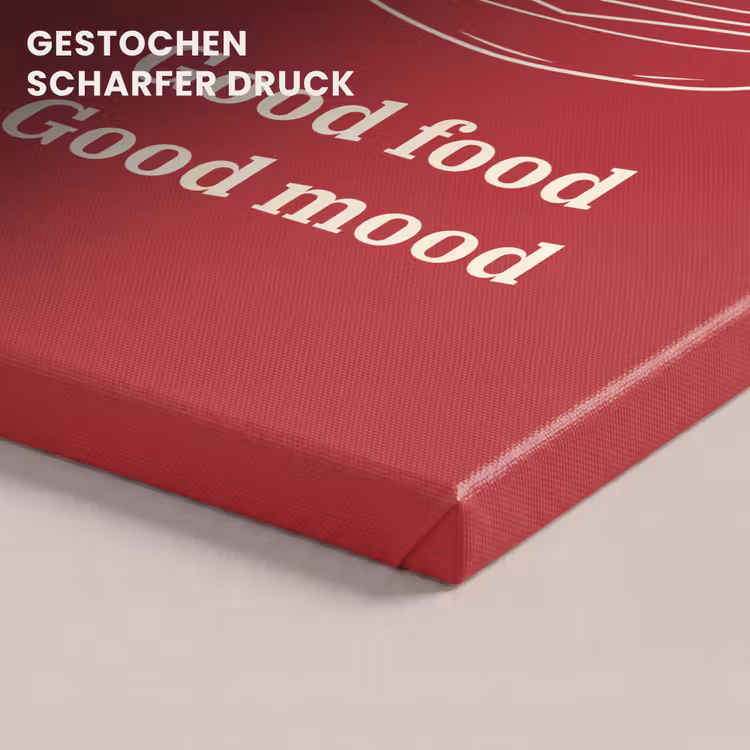 Dieprood - Lijntekening - Tekst - Hamburger canvas 2cm klein -closeup_print_DE