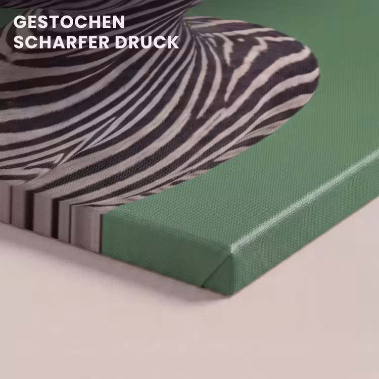 Dier - Bril - Bel - Modern - Groen canvas 2cm klein -closeup_print_DE