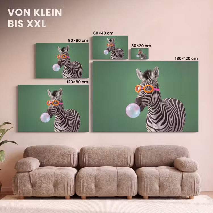 Dier - Bril - Bel - Modern - Groen canvas 2cm klein -Xsfeer8_DE