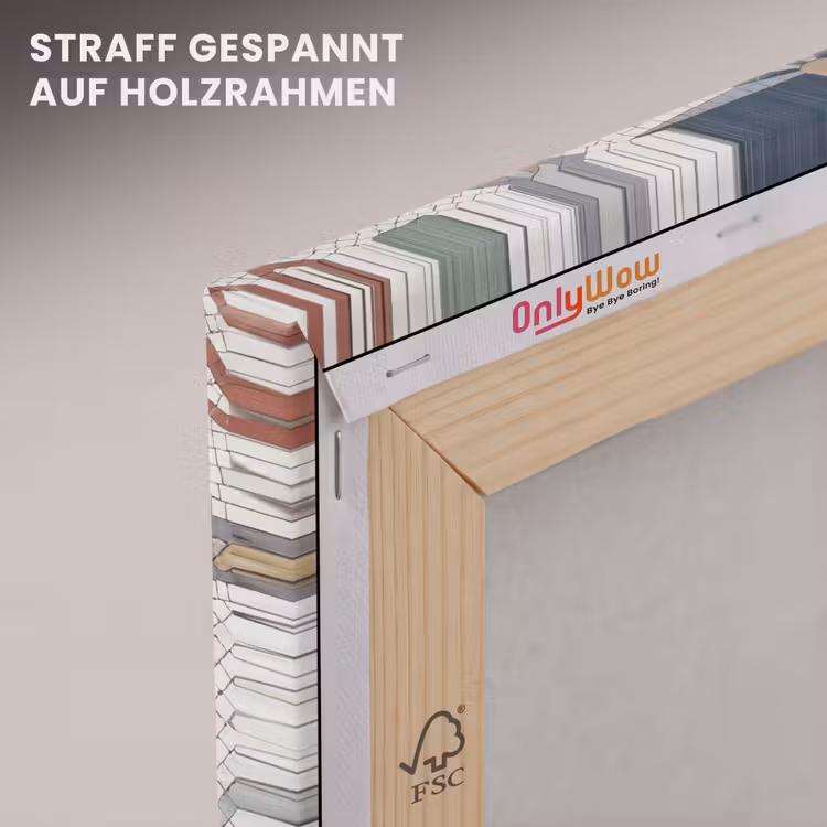 Dier - Mozaïek - Zee - Klassiek - Bruin canvas 2cm klein -uniquesellingpoint_afwerking-onlywow_DE