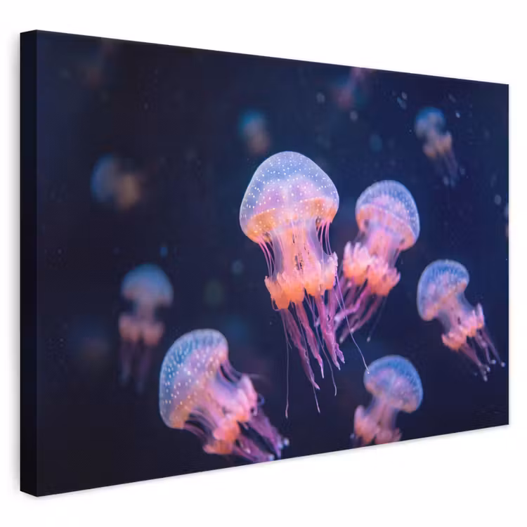 Dier - Onderwater - Natuur - Roze - Mysterieus canvas 2cm klein -3d