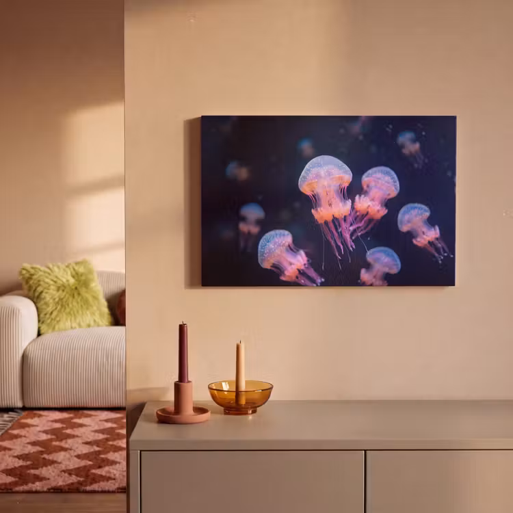 Dier - Onderwater - Natuur - Roze - Mysterieus canvas 2cm klein -sfeer1