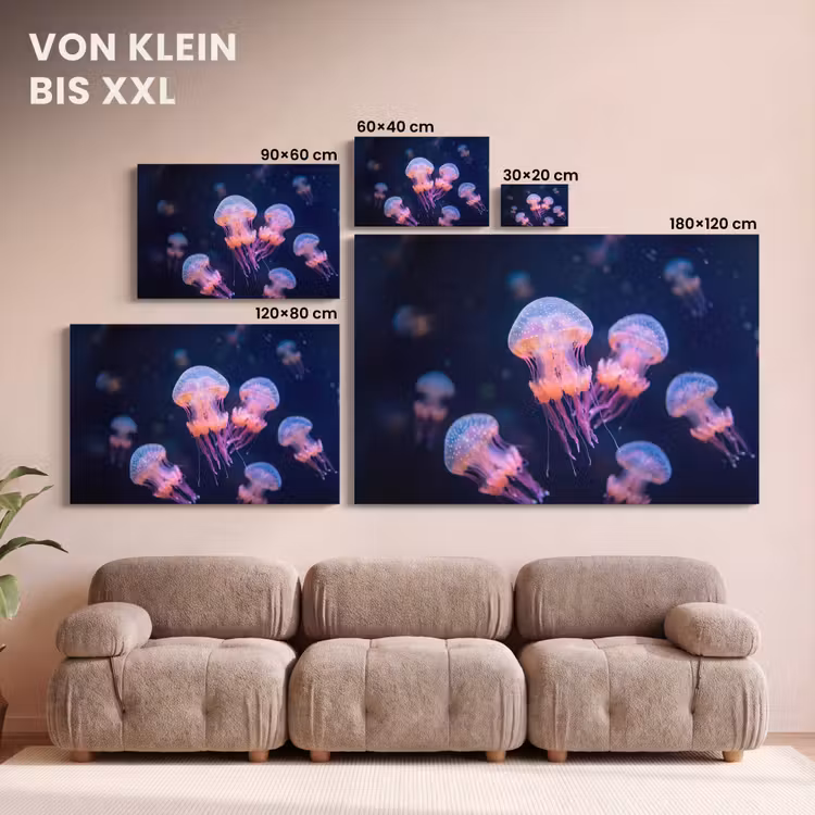 Dier - Onderwater - Natuur - Roze - Mysterieus canvas 2cm klein -Xsfeer8_DE