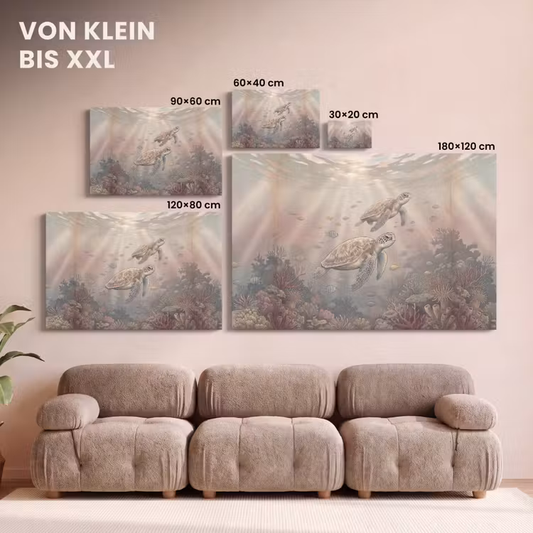 Dier - Onderwater - Oceaan - Illustratie - Zeeleven canvas 2cm klein -Xsfeer8_DE