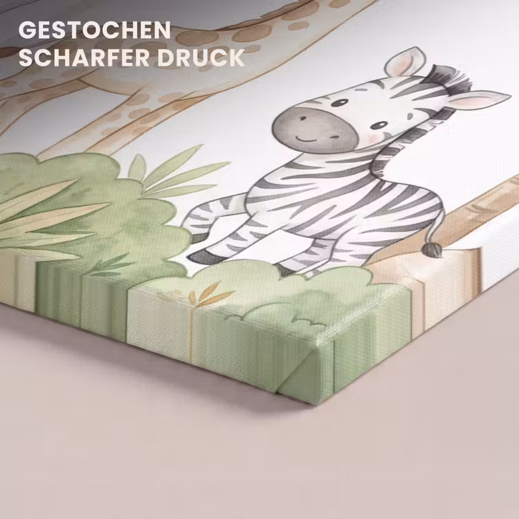 Dieren - Jungle - Pastel canvas 2cm klein -uniquesellingpoint_afwerking-onlywow_DE